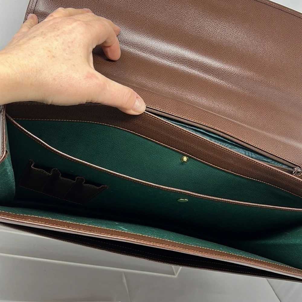 Gianfranco Lotti Firenze Top Handle Men's Women's Pebbled Leather Briefcase Bag